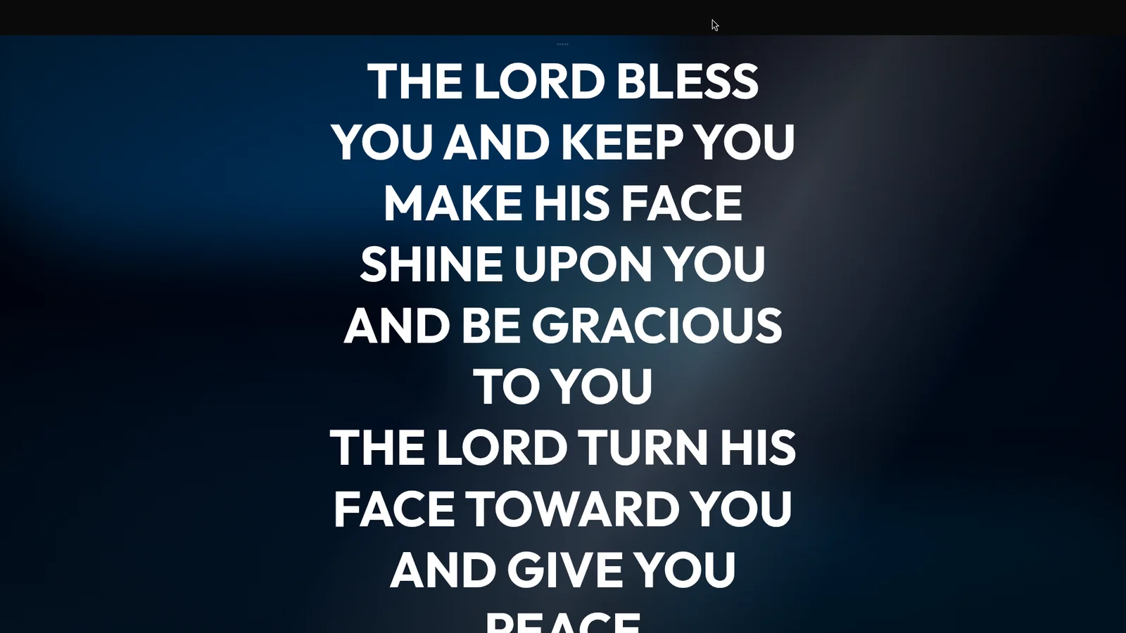 Kastr audience display showing All Hail King Jesus in large white text on a blue background